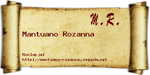 Mantuano Rozanna névjegykártya